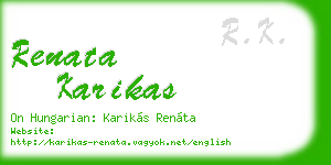 renata karikas business card